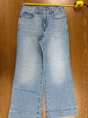 J. Crew Light Blue Wide-Leg High-Rise Jeans